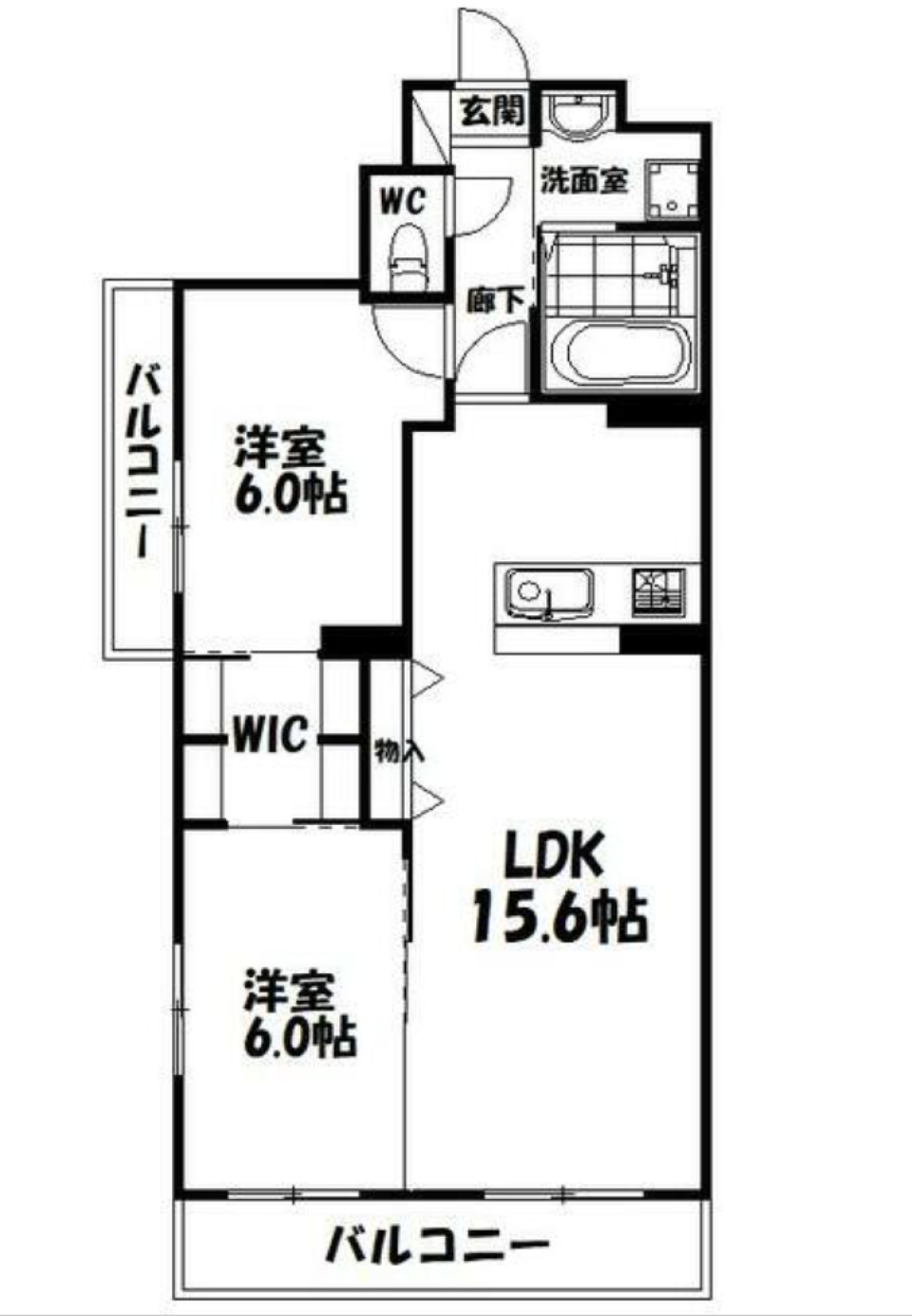 料理前のひとときの間取り図