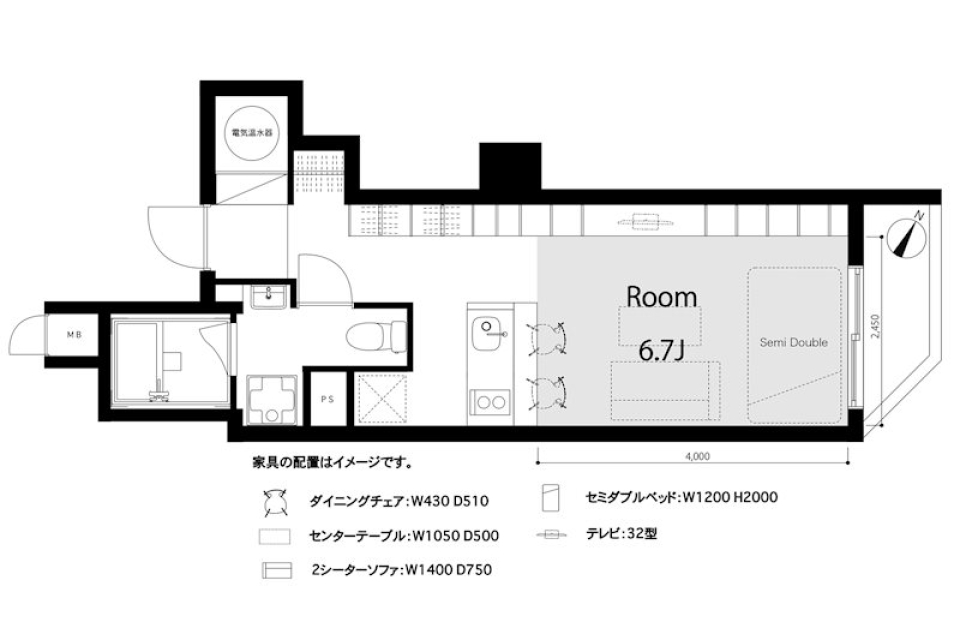 四角の旋律の間取り図