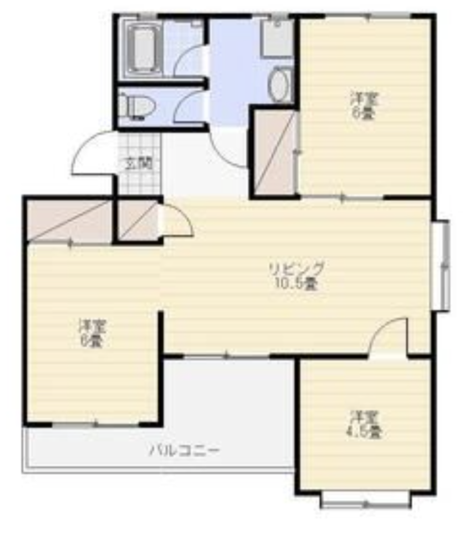 太陽が集まるお部屋の間取り図