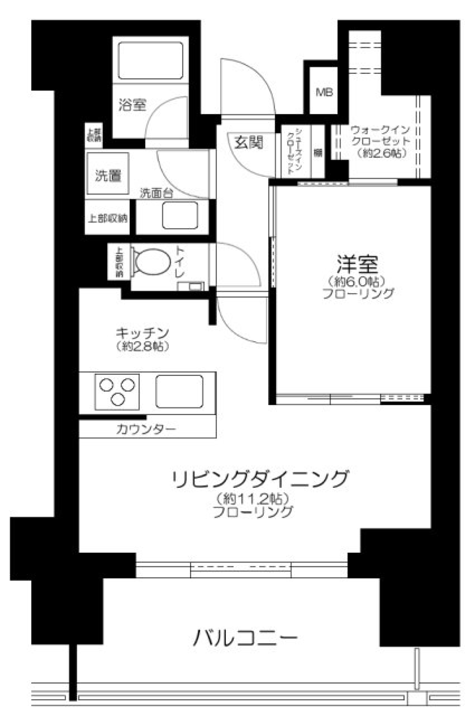 ザ・パークハウス渋谷美竹　806号室の間取り図