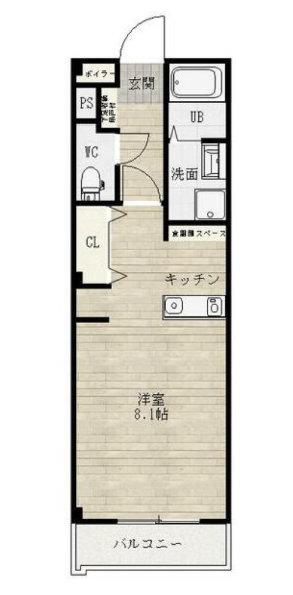 朝寝坊しても大丈夫の間取り図