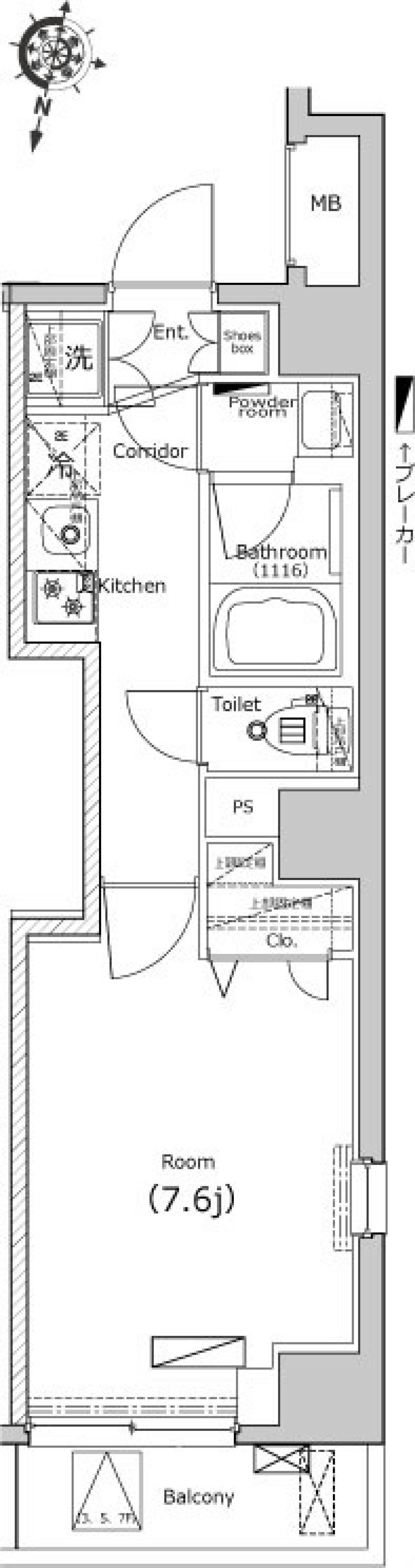 シーネクス三軒茶屋　201号室［ペット可］の間取り図