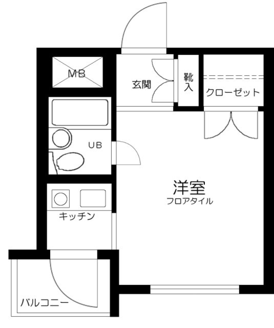 カームハウス大橋　503号室の間取り図