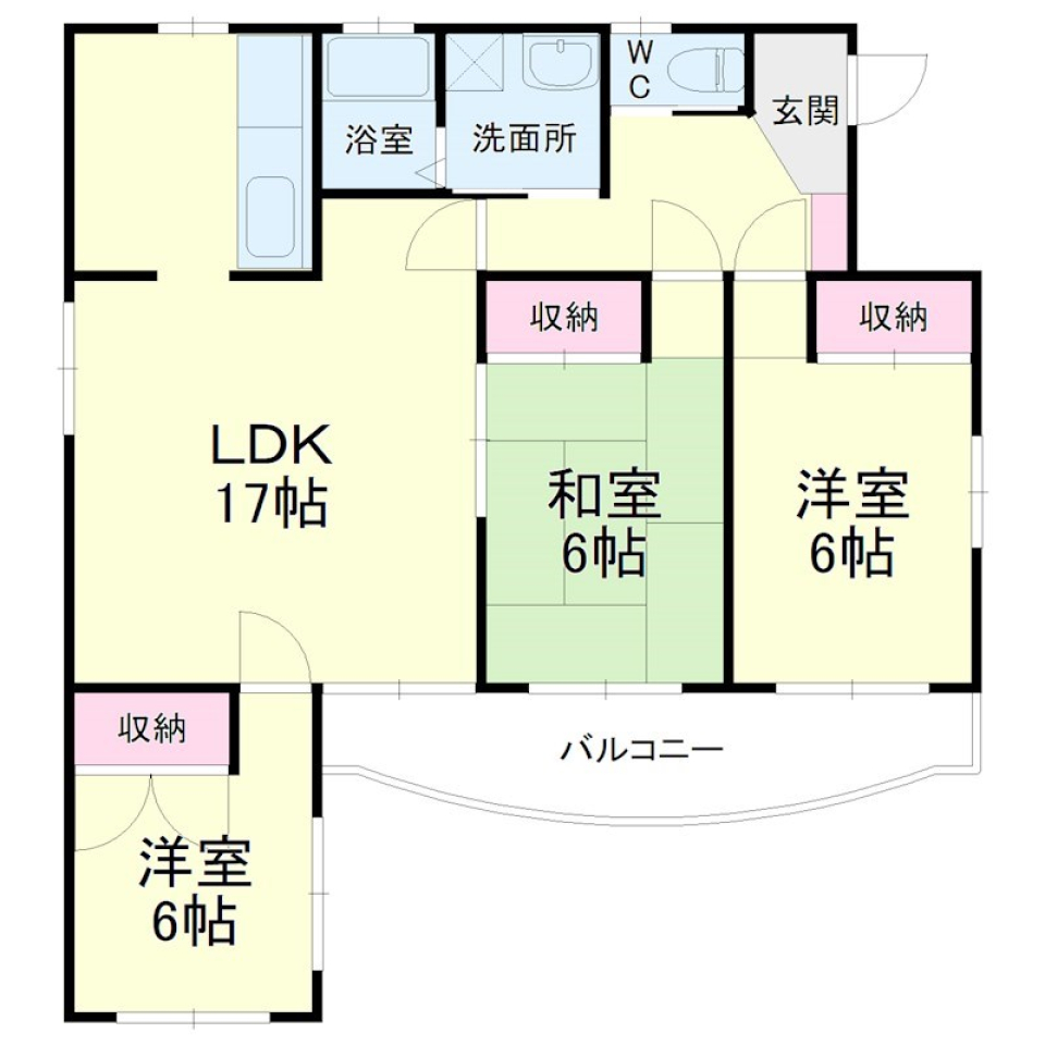 家族とお車2台の間取り図