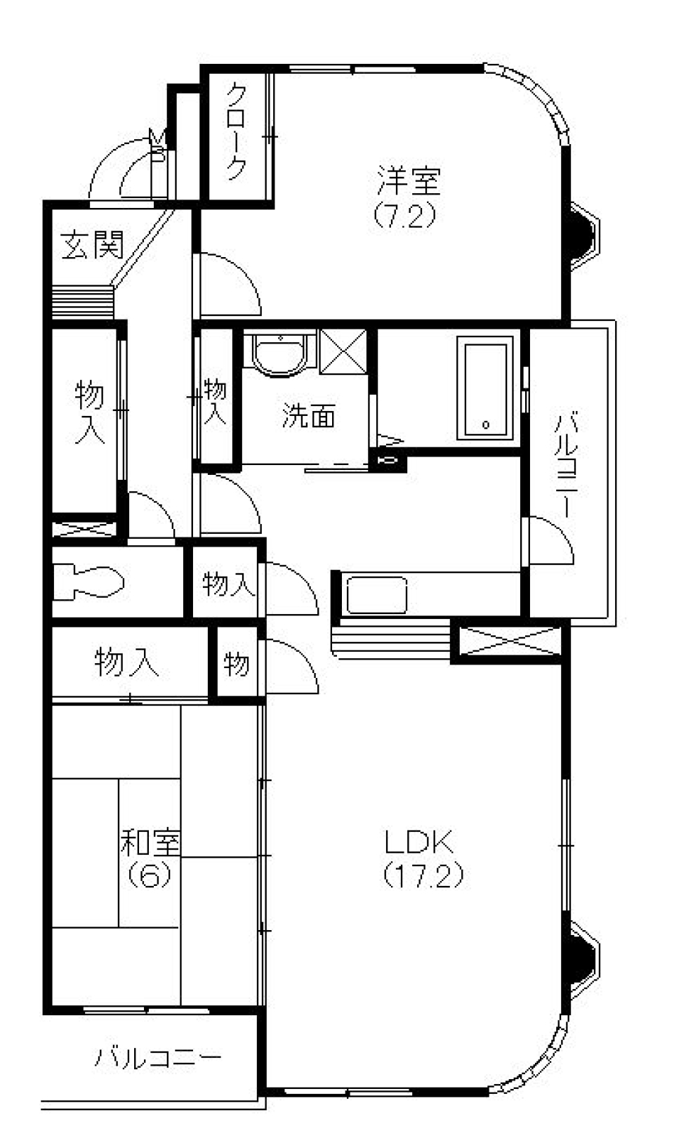 丸と四角の間取り図