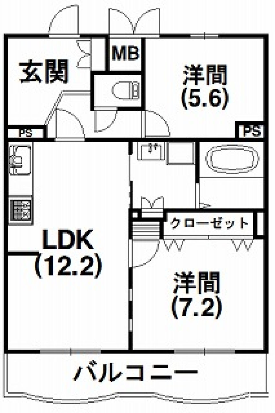 新しいモノトーンの間取り図