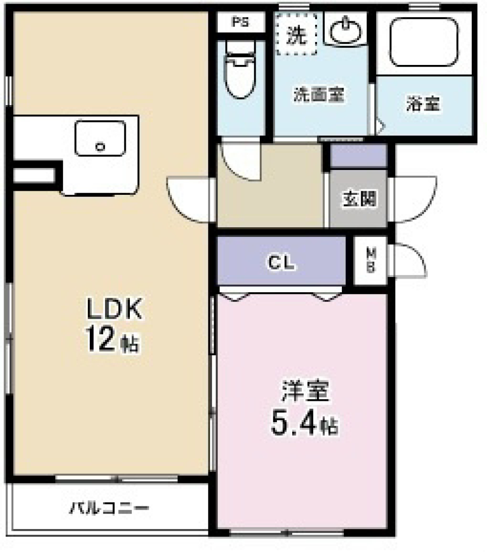 磐田の太陽を感じるの間取り図