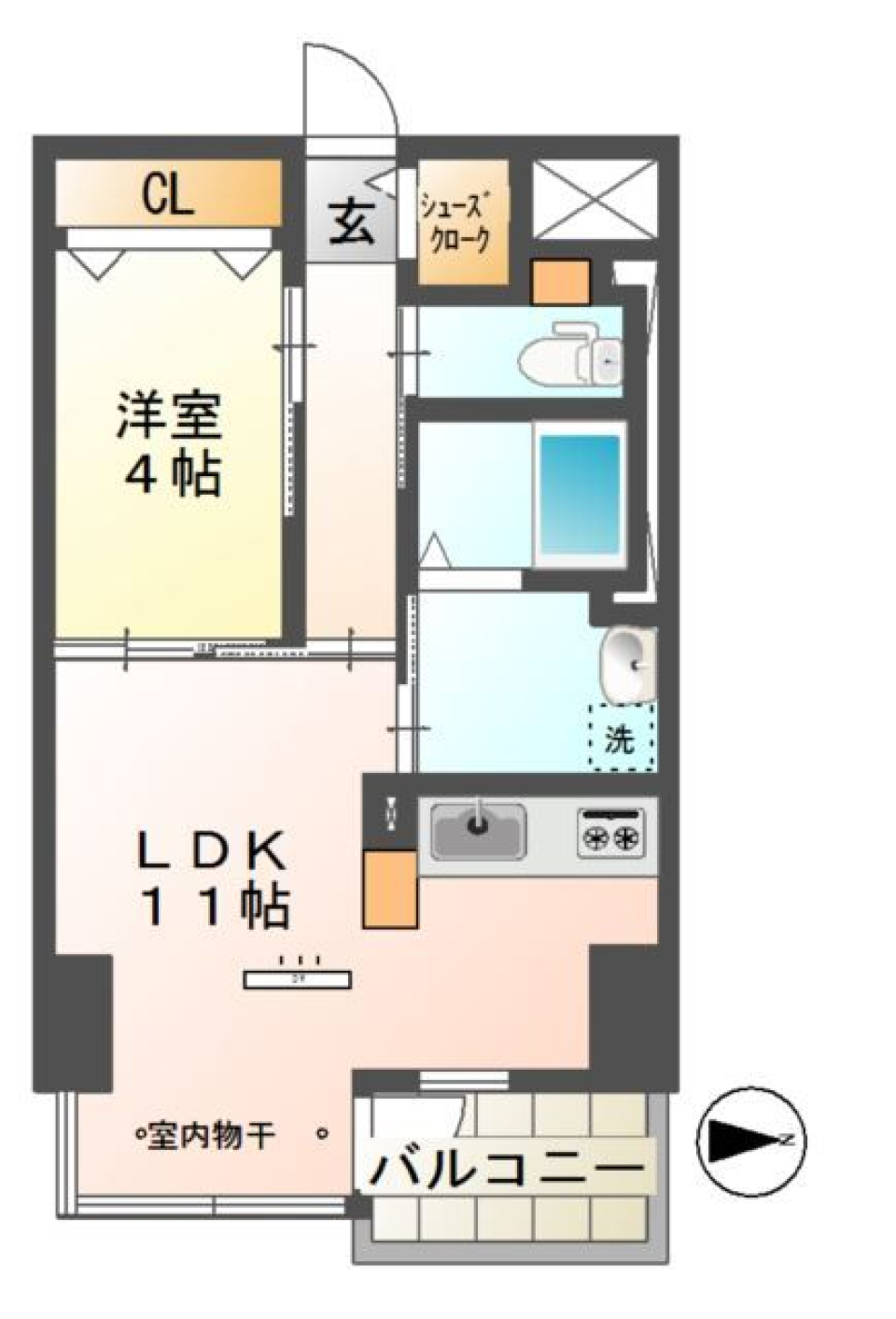 モノトーンに暮らすの間取り図