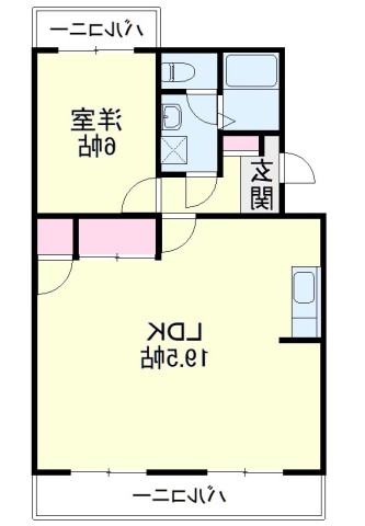 広々リビング！1LDKの間取り図