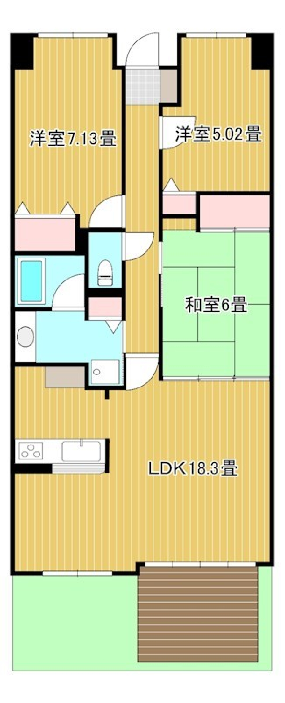 セントラルガーデン西館［ペット可］の間取り図