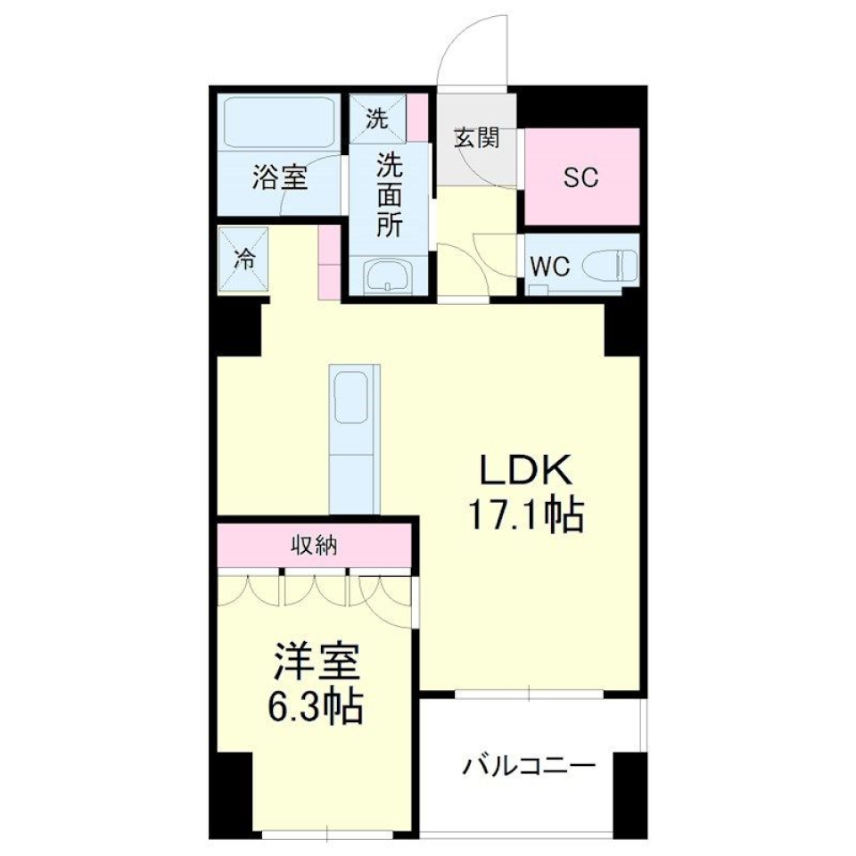 少し贅沢な朝［ペット可］の間取り図