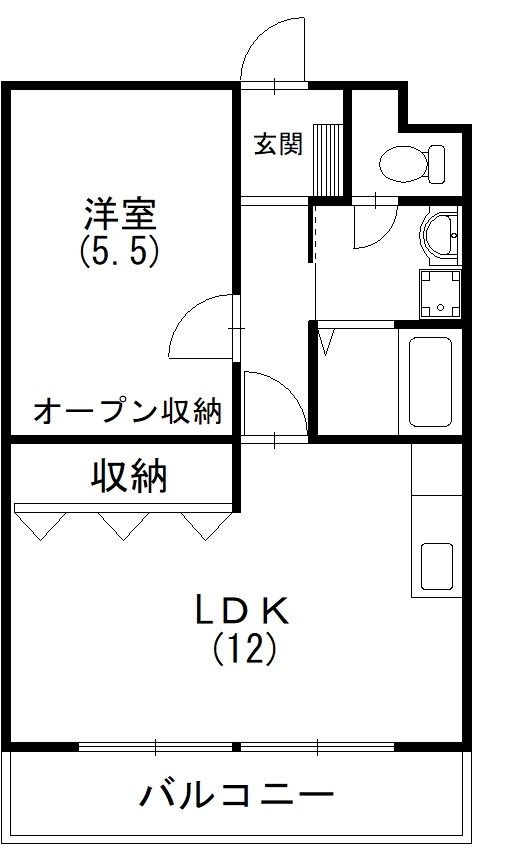 収納はクローゼット+オープン収納の2箇所あります