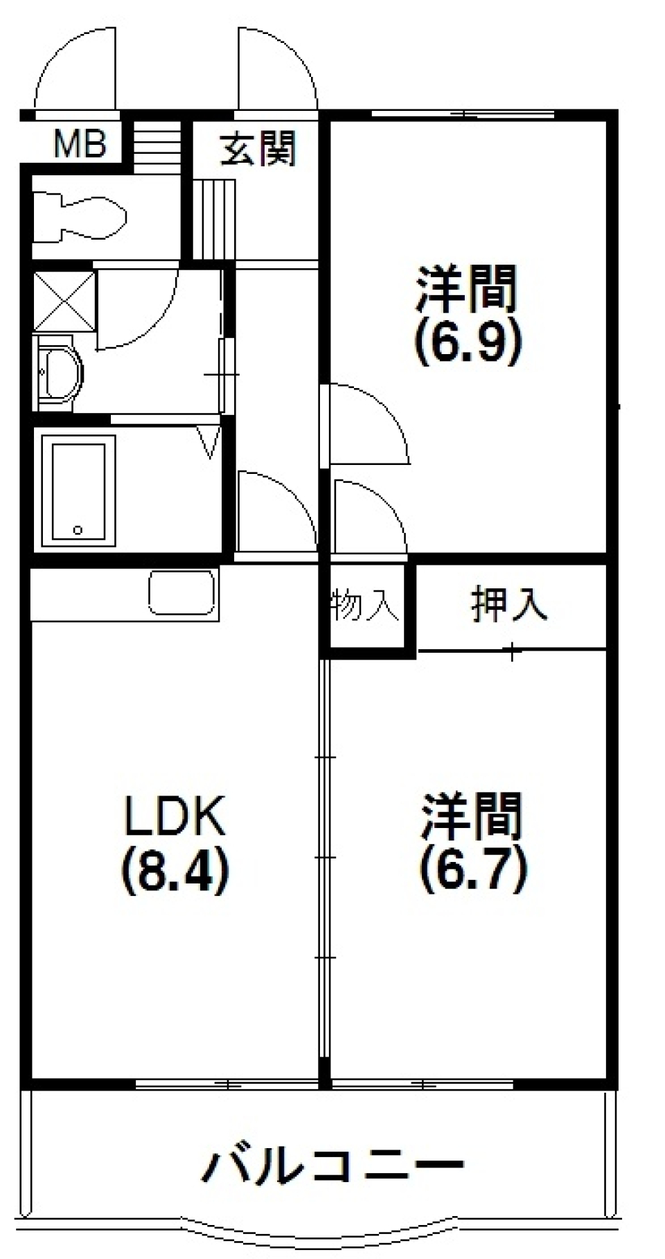 密かな憧れを抱いての間取り図