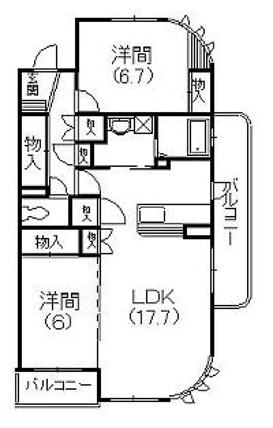 部屋も家族もまぁるい暮らしの間取り図