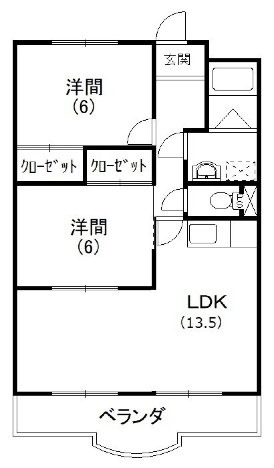 目指すはオシャレ空間の使い手の間取り図