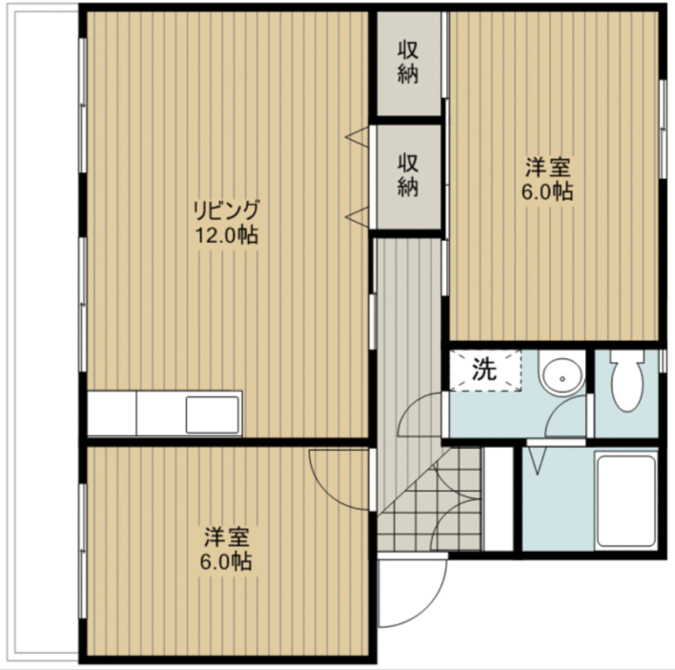 団欒とドライブ日和の間取り図