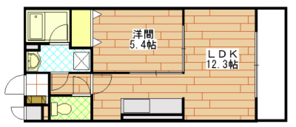 街もお部屋もコンパクトに。の間取り図