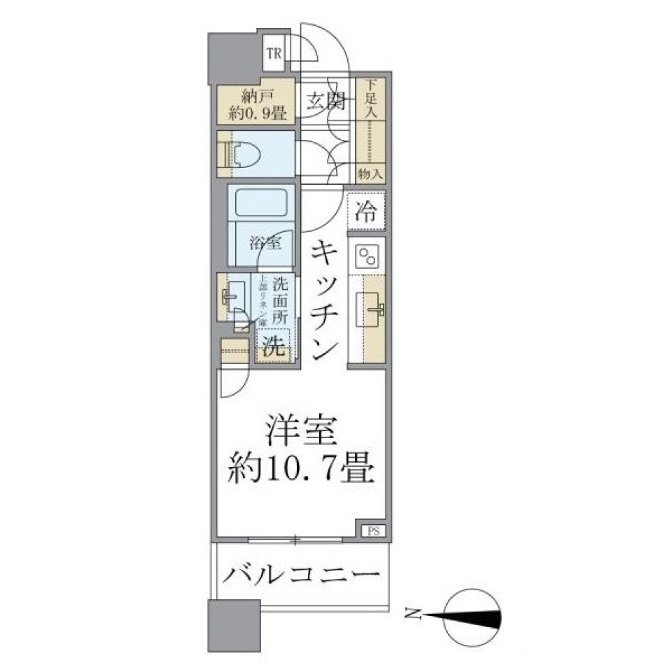 ＢｒｉｌｌｉａＴｏｗｅｒｓ目黒ノースレジデンス　1701号室の間取り図