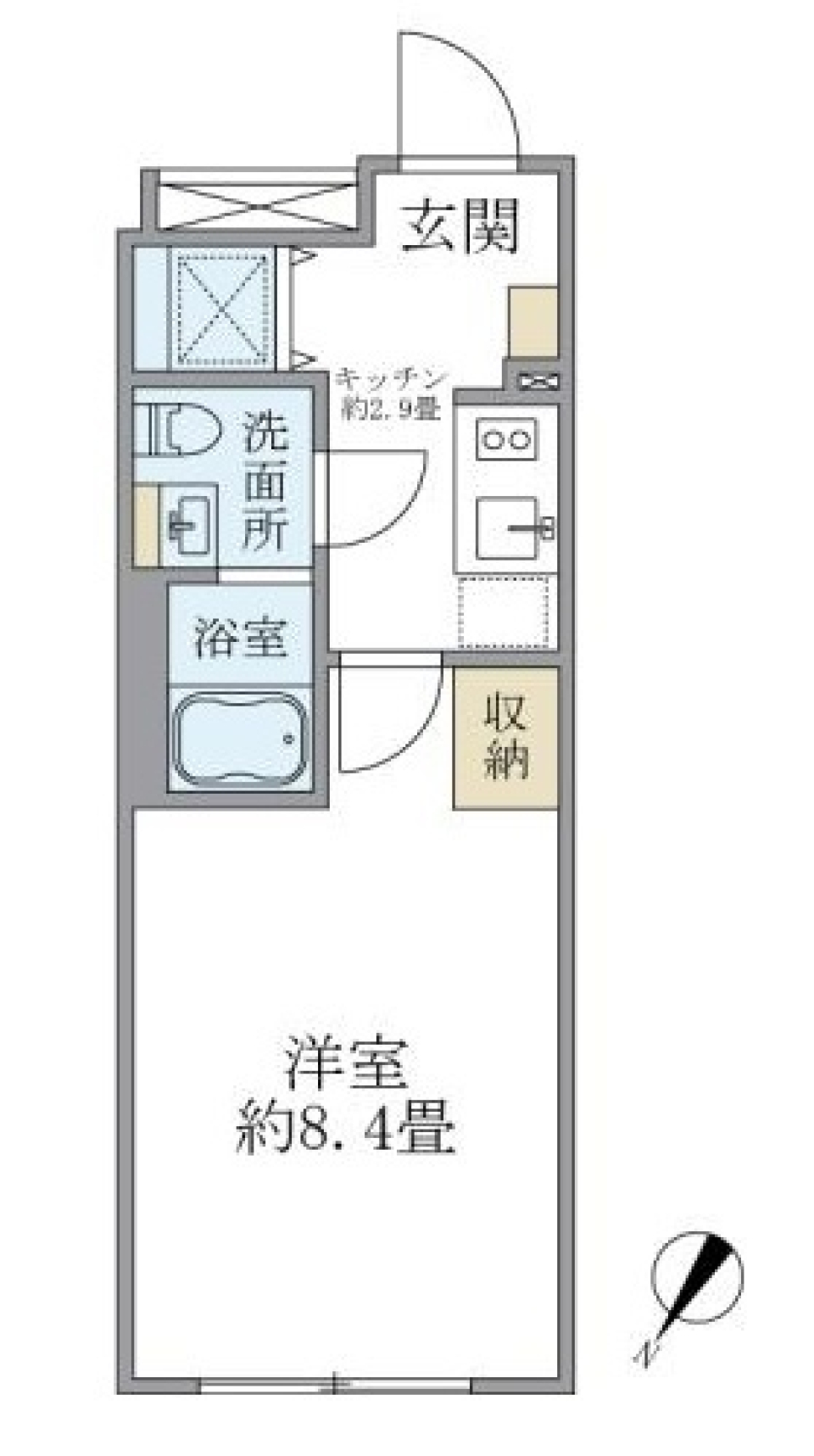 ＨＴピア赤坂　504号室の間取り図