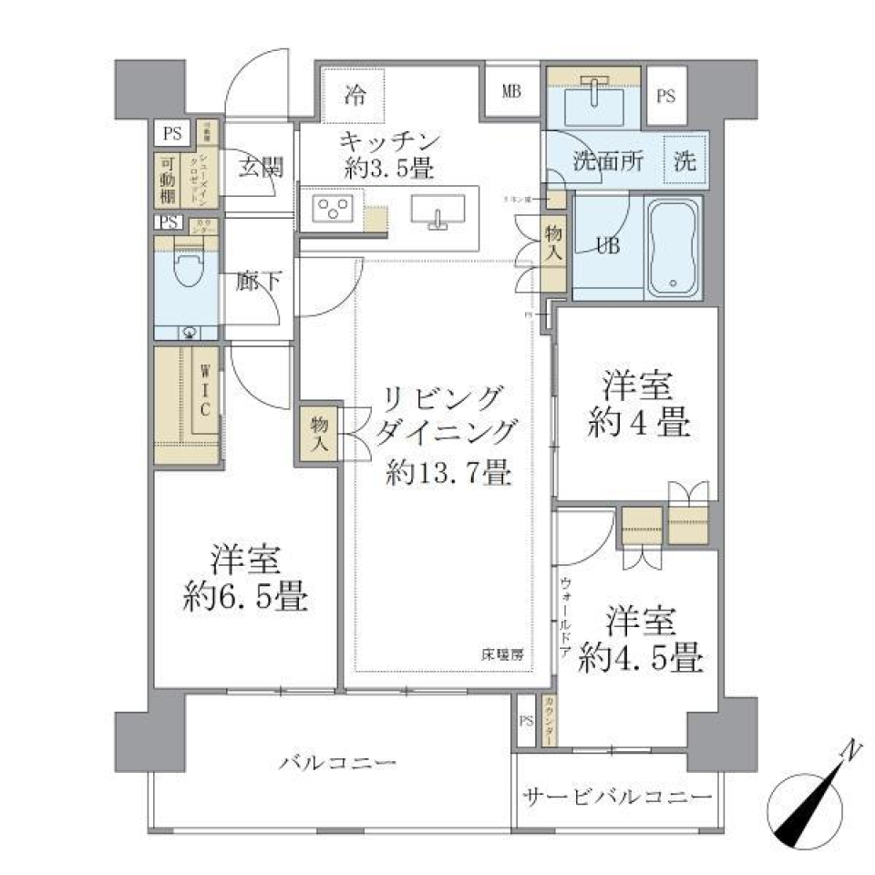 Ｂｒｉｌｌｉａ練馬春日町　403号室の間取り図