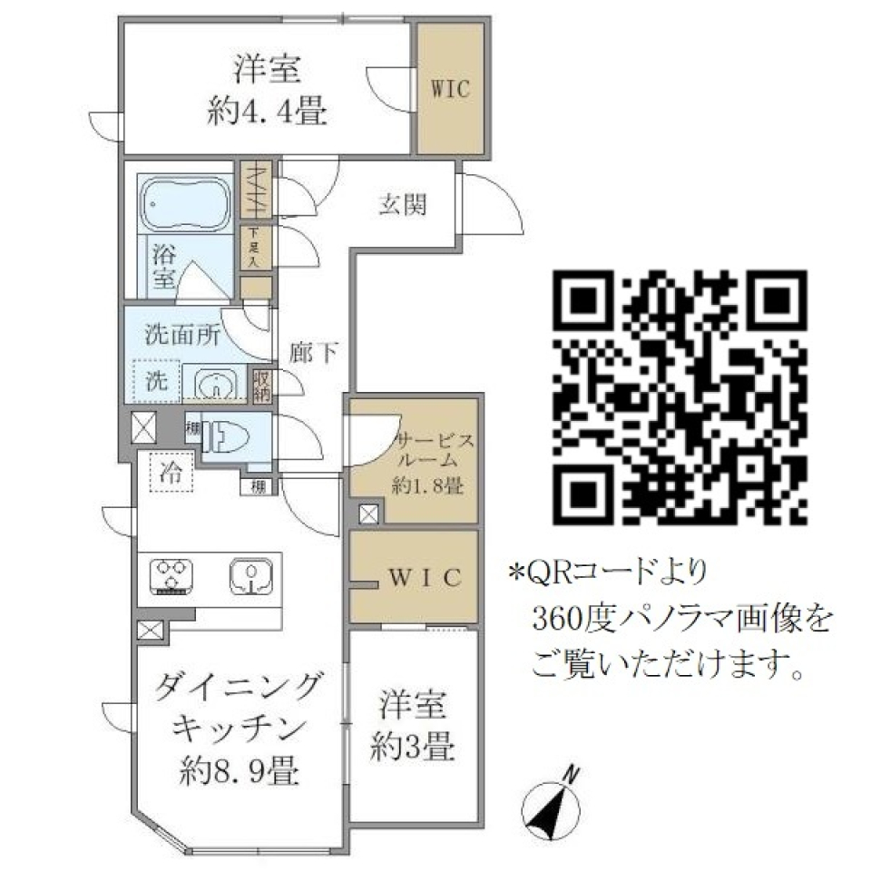 ＣＯＭＰＯＳＩＴＥ高輪　101号室の間取り図