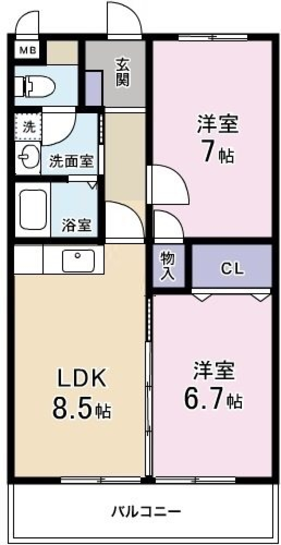 寝る時はメリハリをつけたいの間取り図