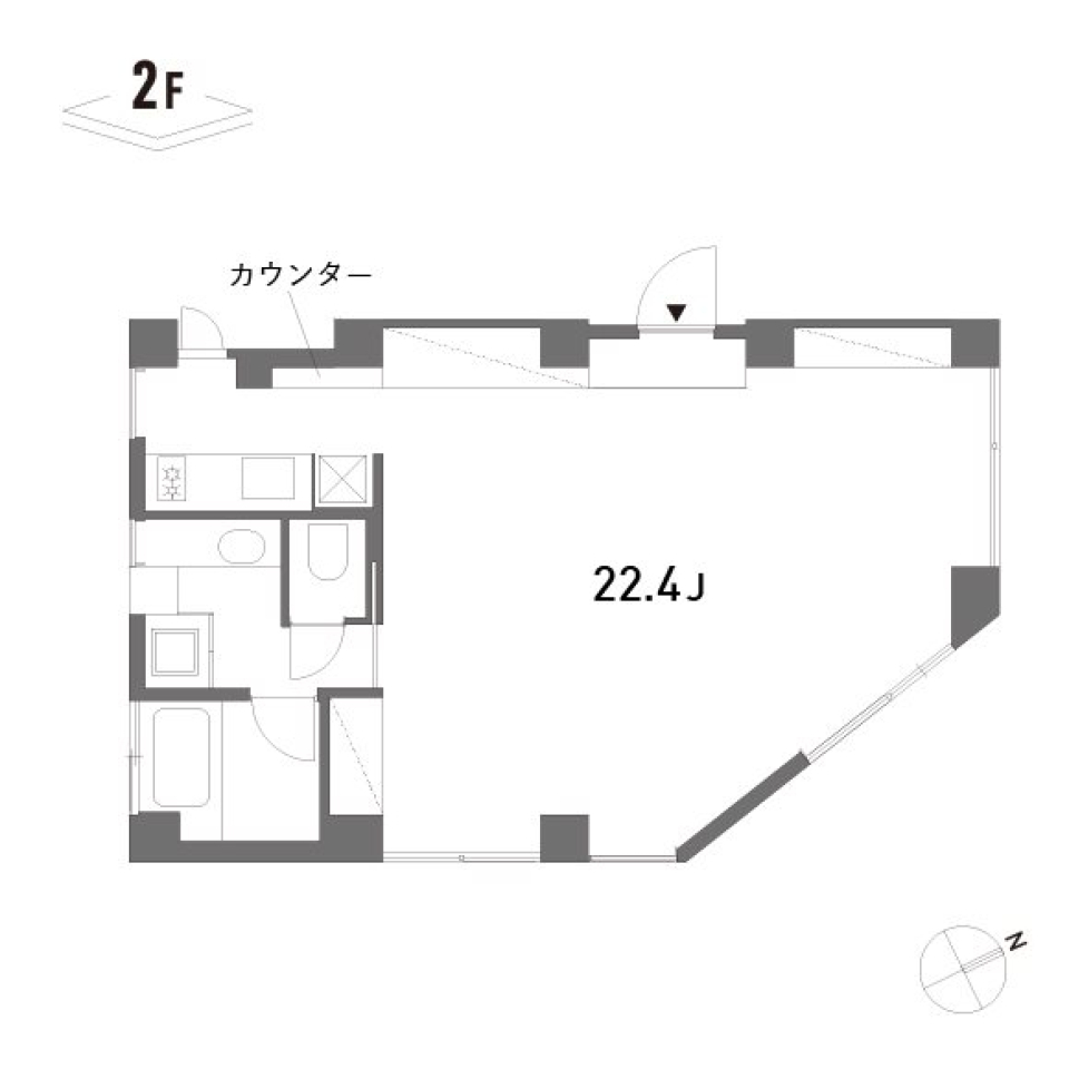 aobadai .hillz 202号室の間取り図