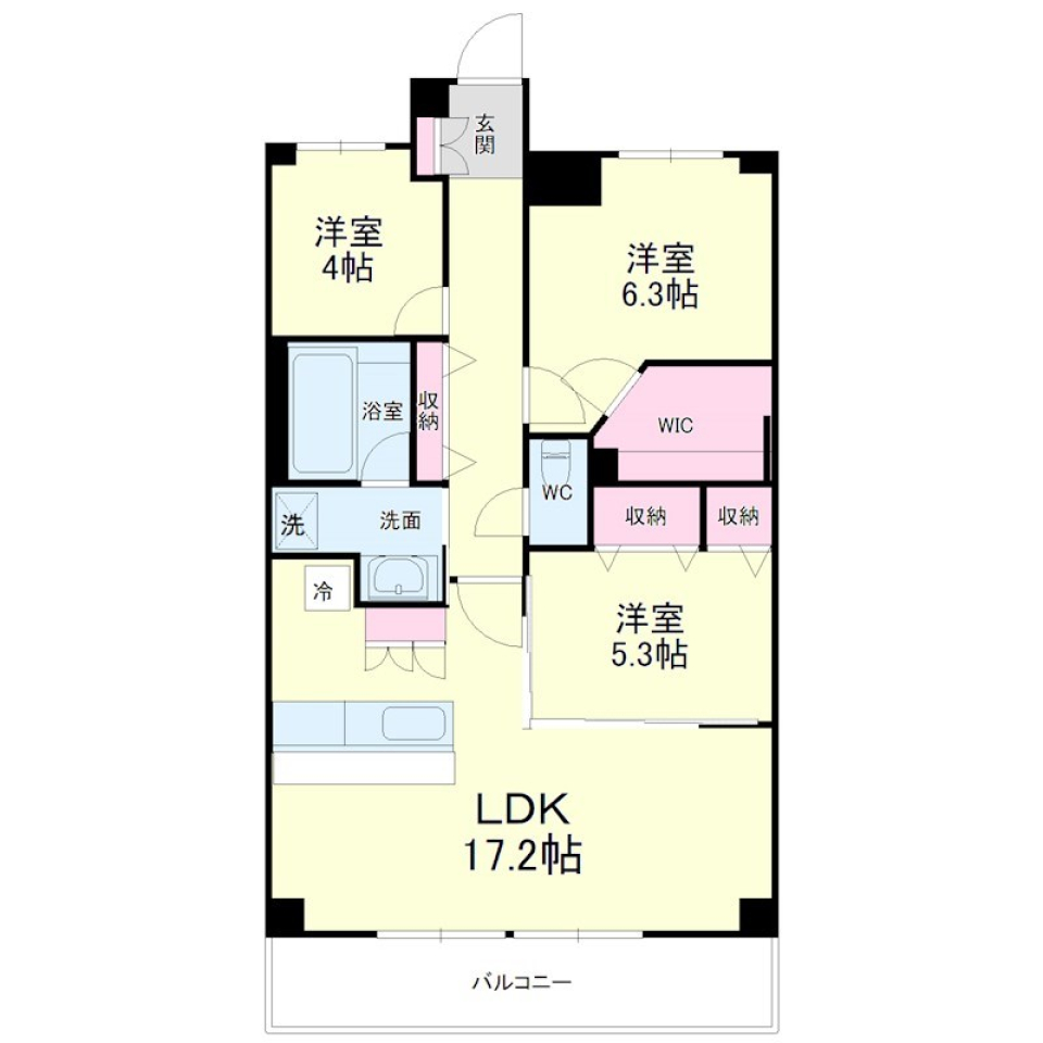 開放感を感じての間取り図