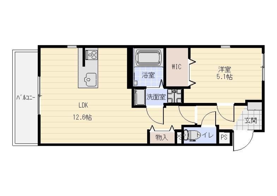 お家時間を思い切り楽しむの間取り図