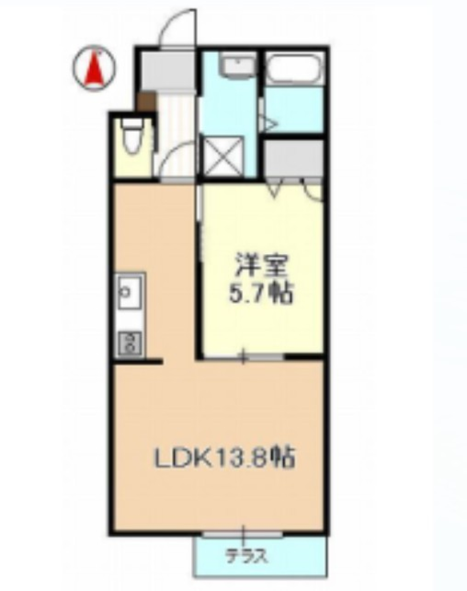 ライトグリーンでリフレッシュの間取り図
