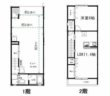1～2人暮らしにおススメのがレージハウス