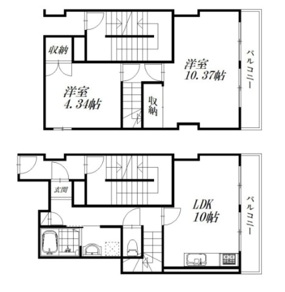 ビルの上に住まうの間取り図