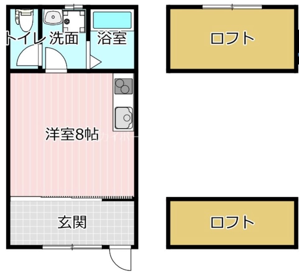 ミニマムにデザイナーズ暮らしの間取り図