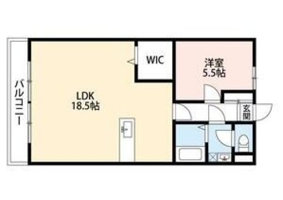 コンフォール蜆塚　202号室［ペット可］の間取り図