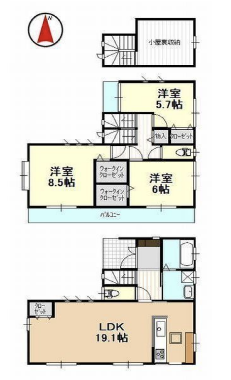  原島町550-12一戸建の間取り図