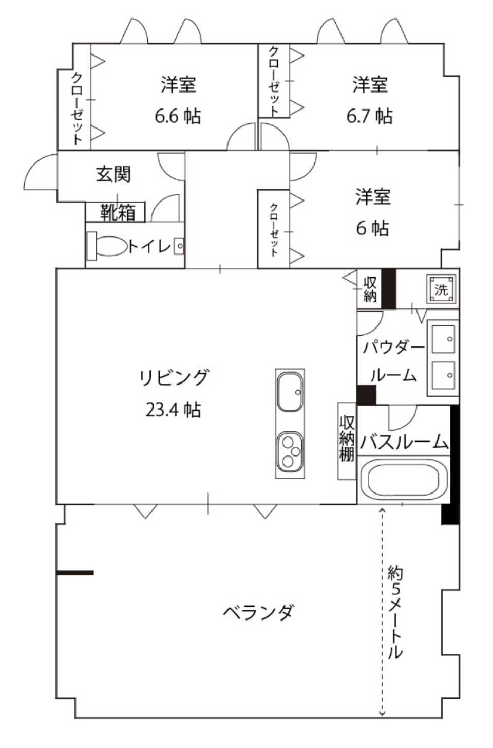 優雅な暮らしを楽しむの間取り図