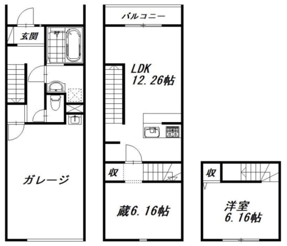 【建築中】新築ガレージハウス9月完成予定の間取り図