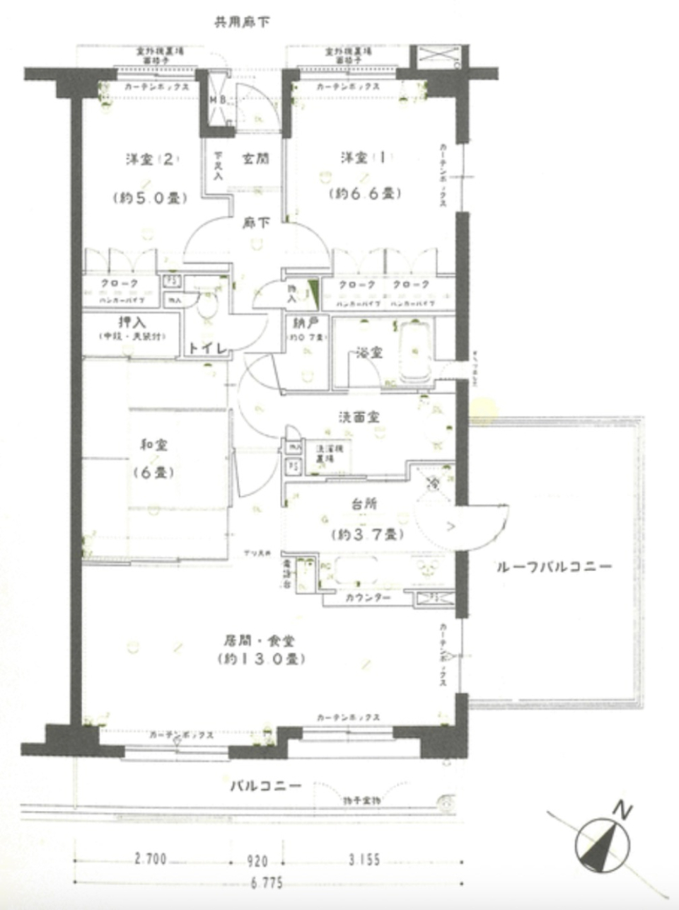 【売買物件】青空に近づく最上階の間取り図