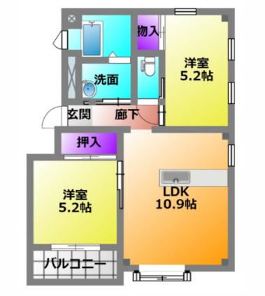 角部屋の特権、窓たっぷりの間取りです