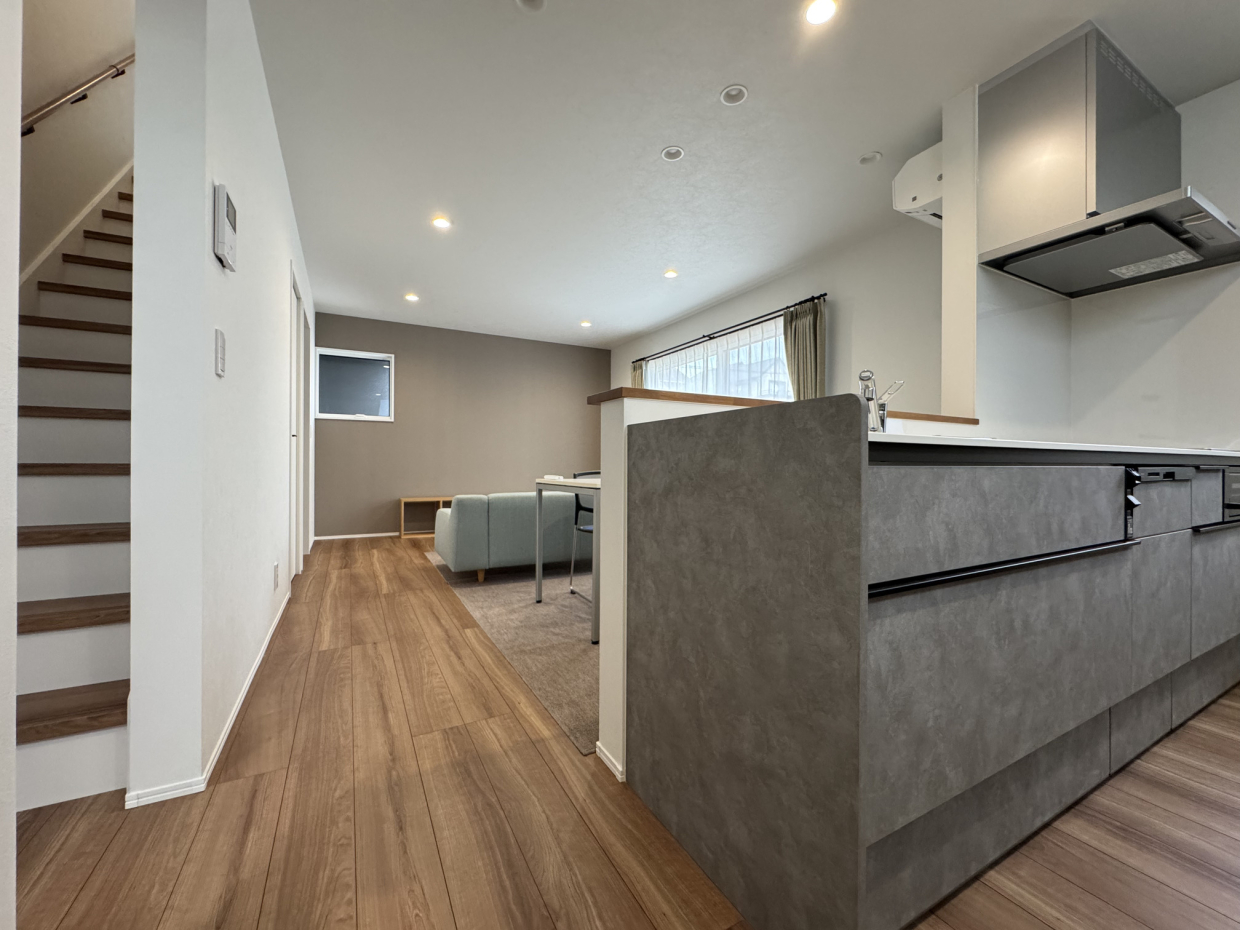 リビングから2階にあがれるのはうれしい