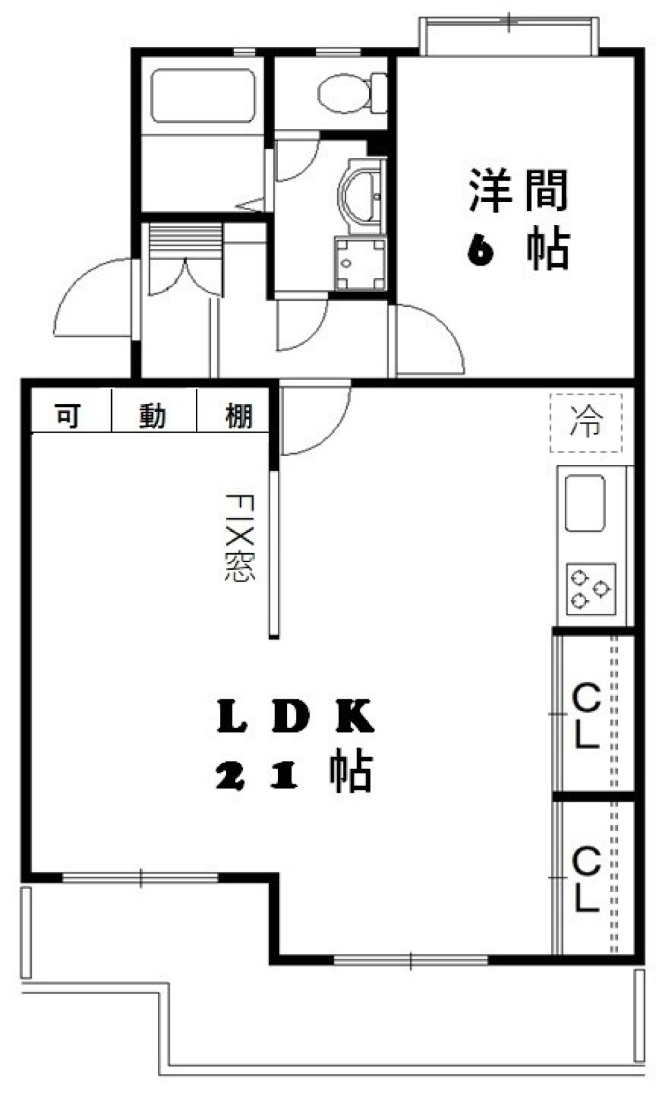 大改装モダンスタイルの間取り図