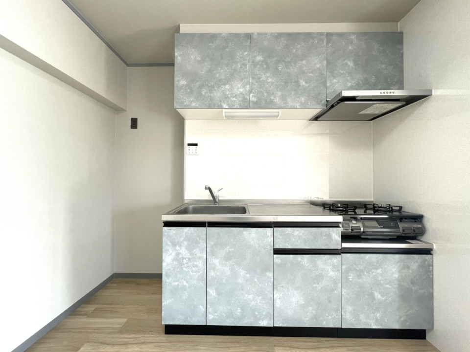 2口のガスコンロ付き