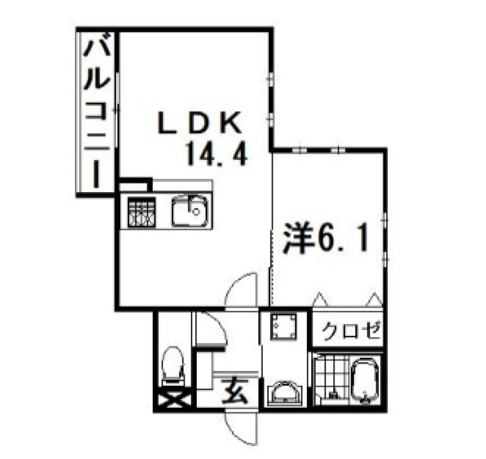 ホテルライクな日常を、白と黒の洗練された空間での間取り図