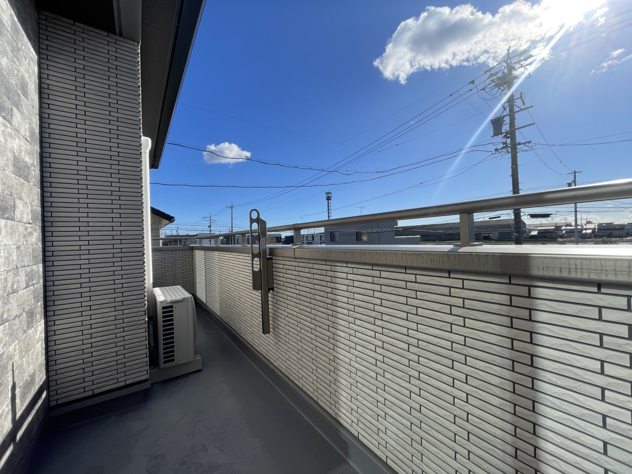 南向きのバルコニー