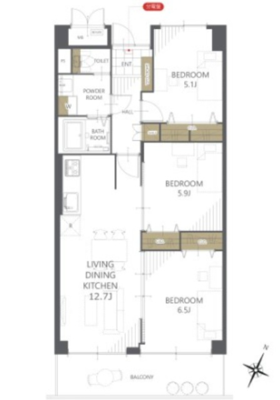 3LDKコスパ物語の間取り図
