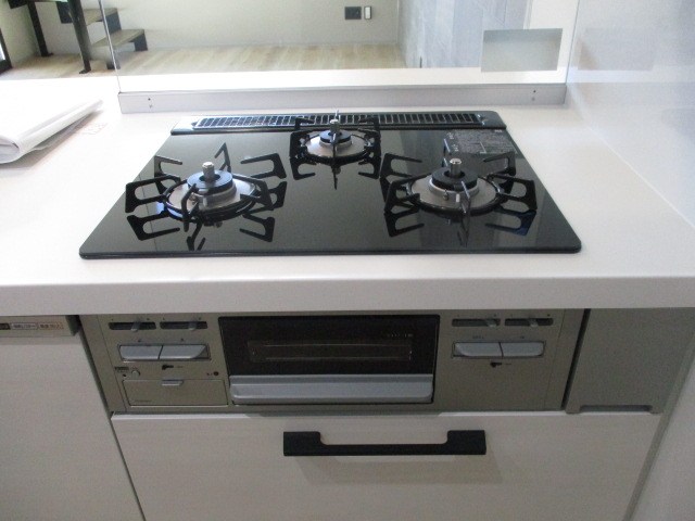 3口コンロで料理が捗ります