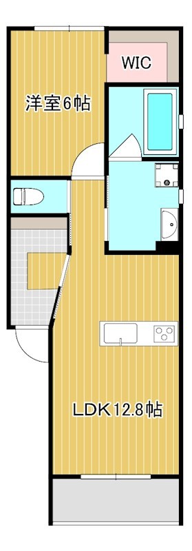 最上階角部屋の1LDKです！