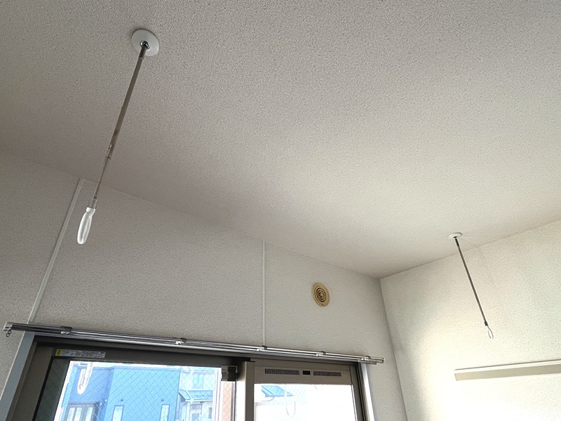便利な室内物干し付きです