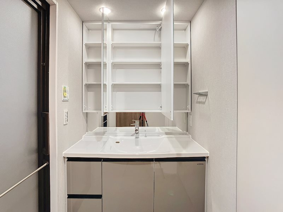 洗面の収納もばっちり