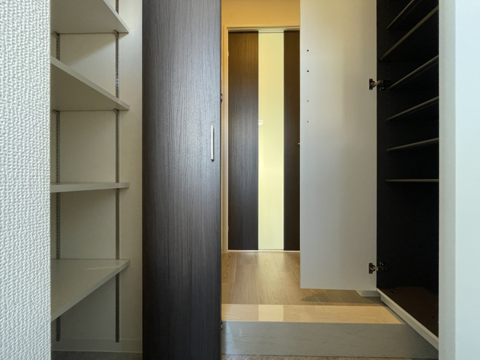 この量の玄関収納は自慢です